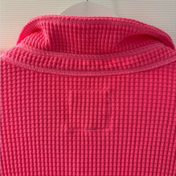 Aerie NWT Women’s Neon Hot Pink Oversized LumberJane Waffle Shirt Size XXL - Picture 10 of 13